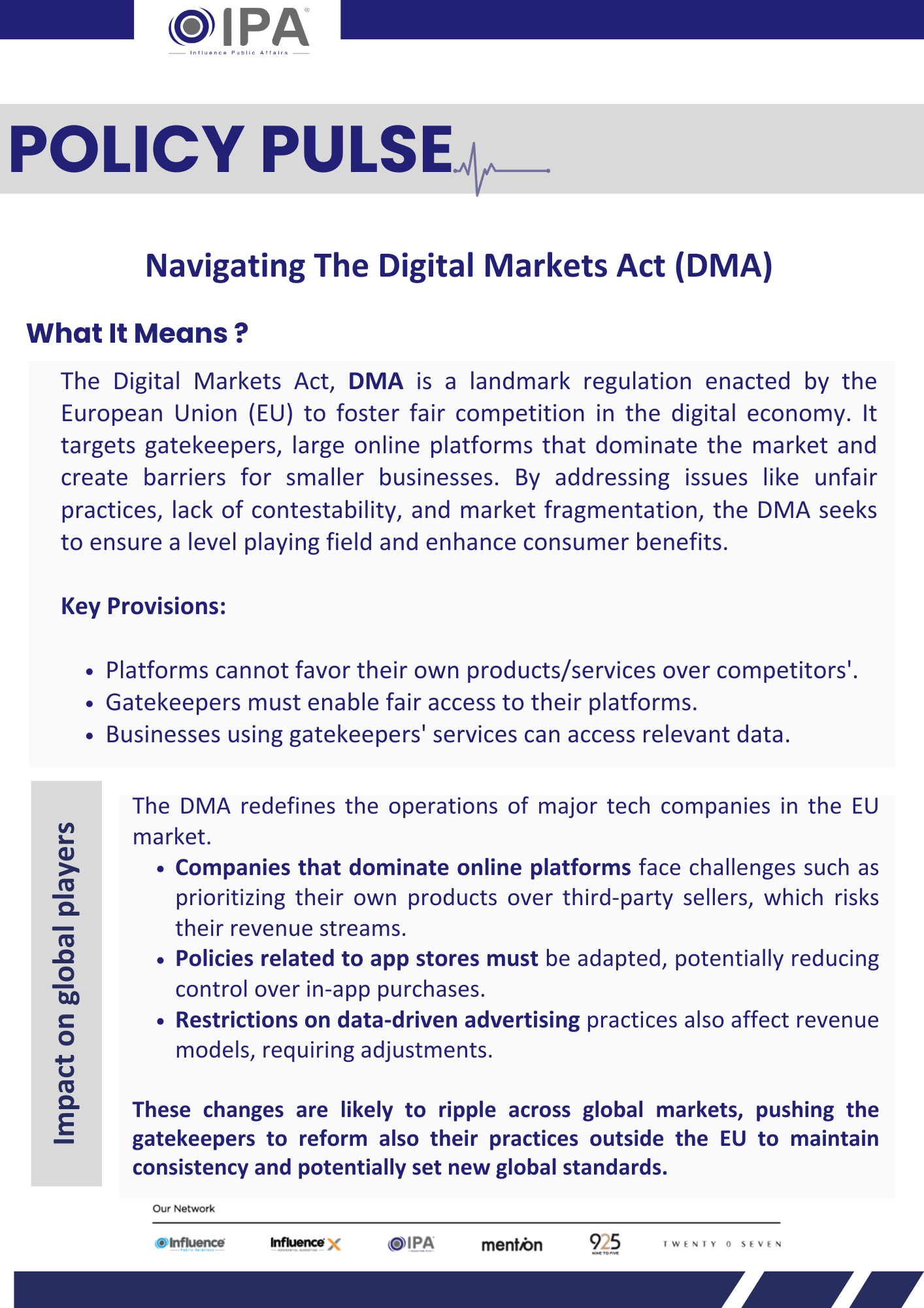 Policy Pulse - The Digital Markets Act (DMA)